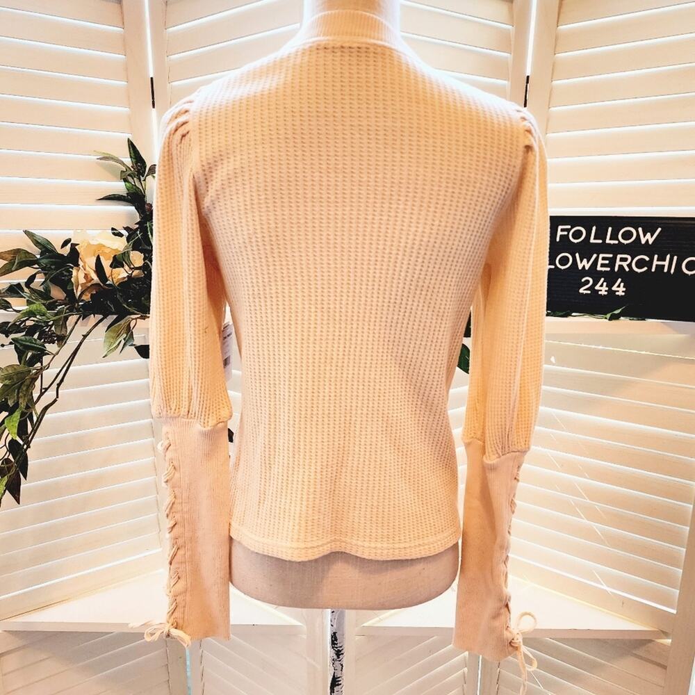 Free People(We the Free) NWT Tasha Thermal Top Ivory XS - Picture 5 of 7